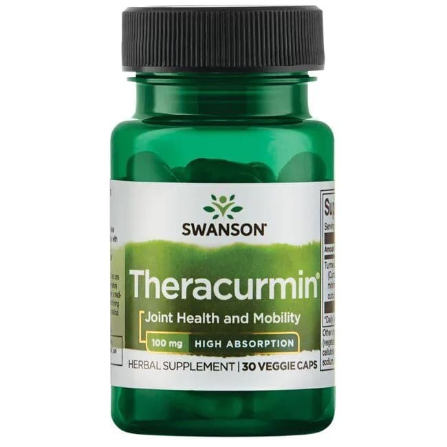 Swanson Theracurmin - 300 mg de curcumine, 30 capsules végétariennes – Swanson packaging