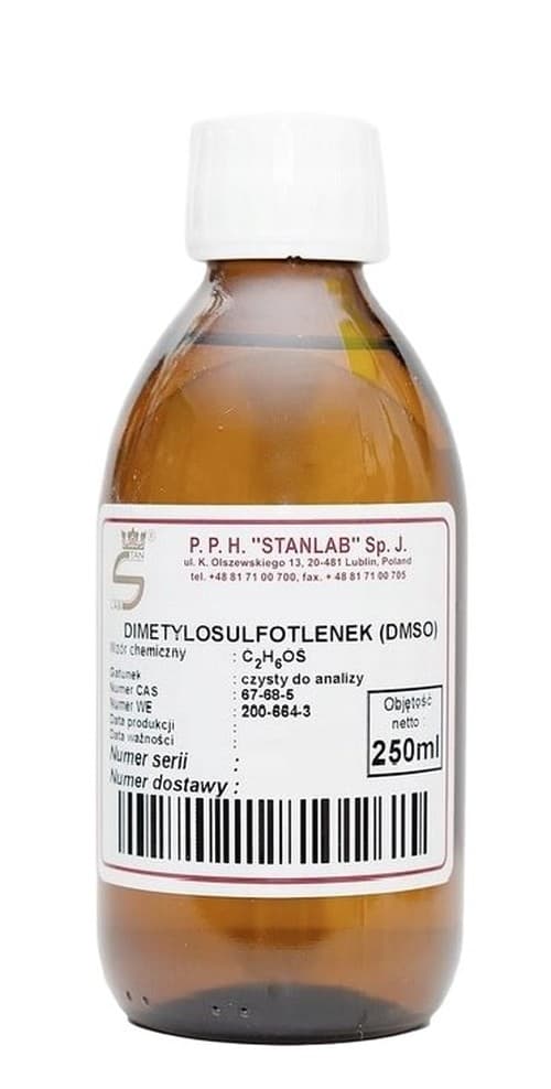 Stanlab Dimetylsulfoxid (DMSO) 250ml – Stanlab förpackning