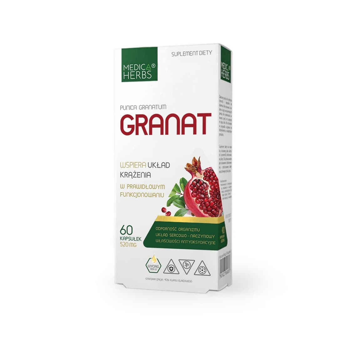 Medica Herbs - Pomegranate - 60 capsules – Medica Herbs verpakking