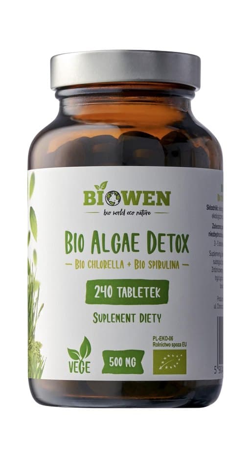Biowen - Bio Algae Detox - 240 tabletter – Biowen förpackning