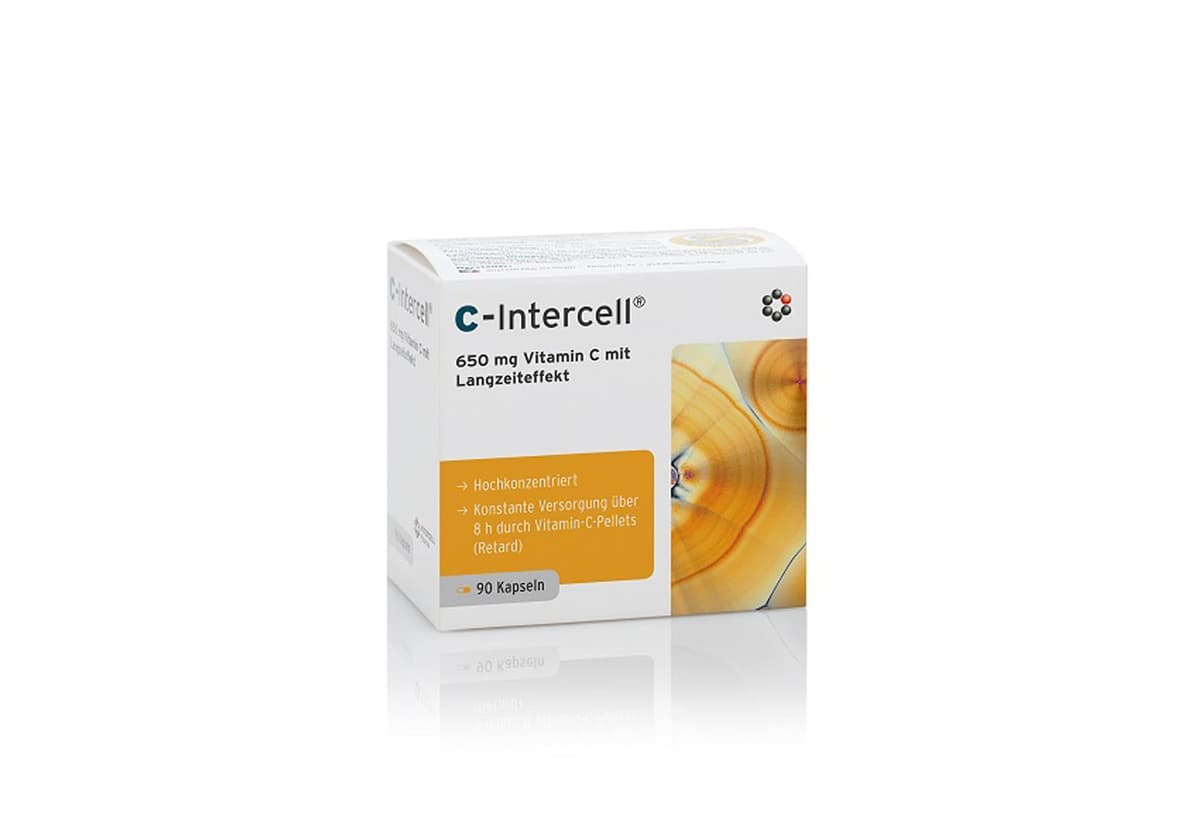 C-Intercell Vitamin C 650 mg - 90 Kapseln – C-Intercell Verpackung