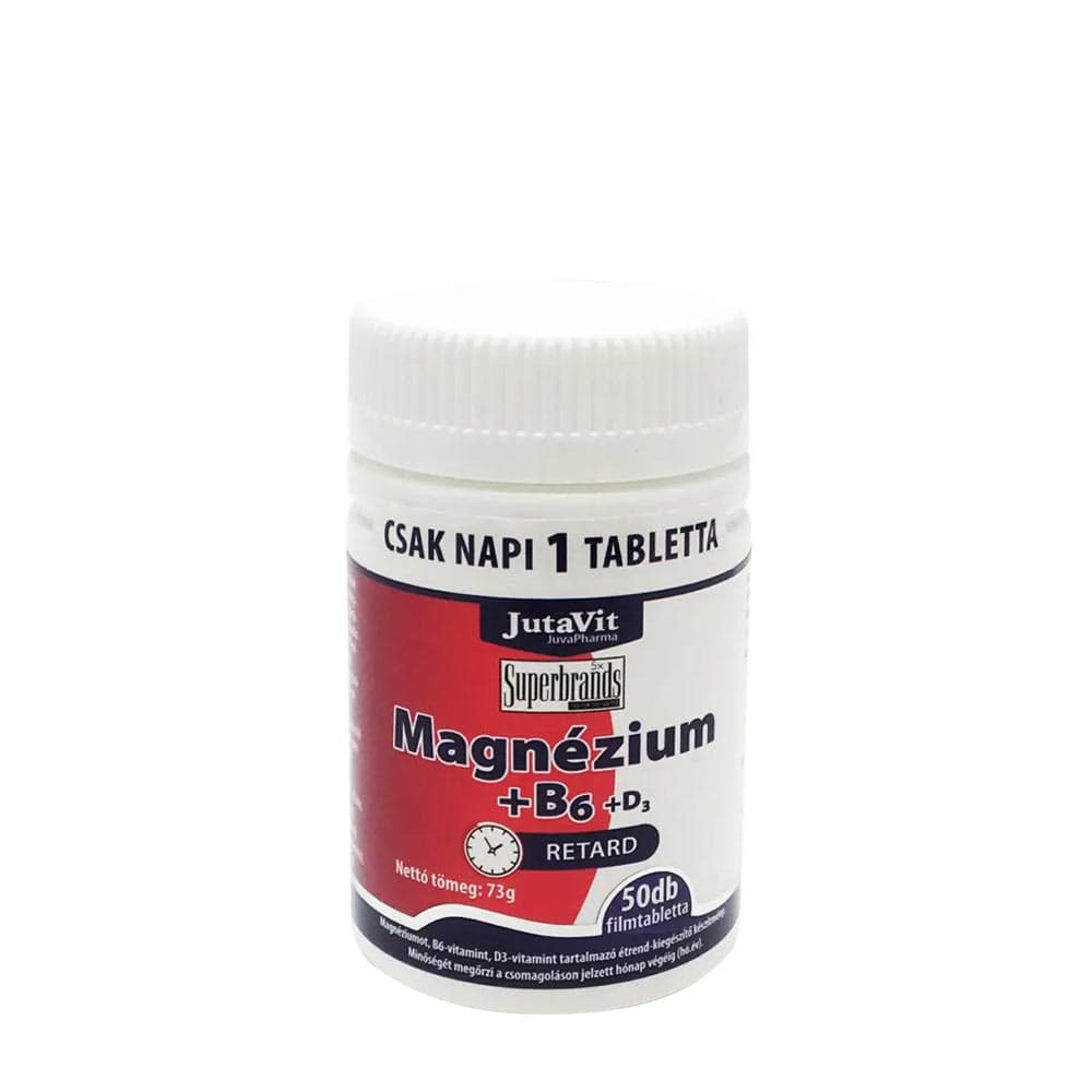 Jutavit - Magnesium 250mg + B6 med forsinket frigivelse – Jutavit emballage