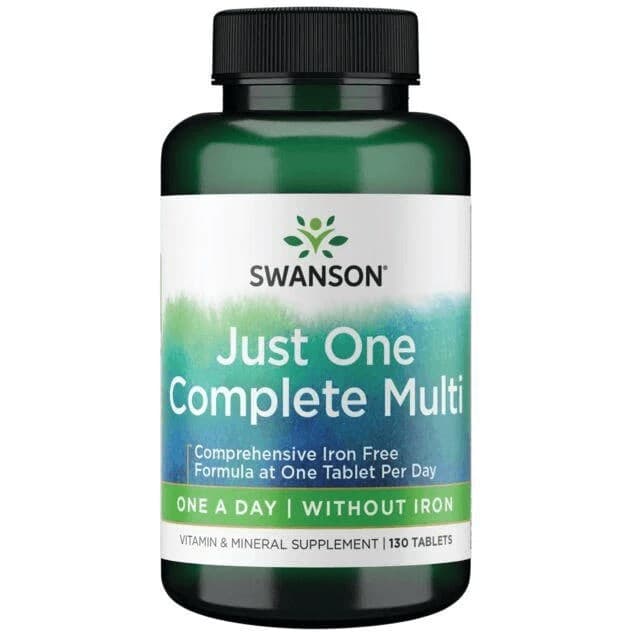 Swanson Just One Complete Multi Without Iron - 130 tabletter – Swanson förpackning