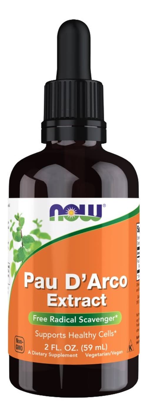 NOW Foods Pau D'Arco Extract 60 ml - Plant-Based Extract – NOW Foods packaging