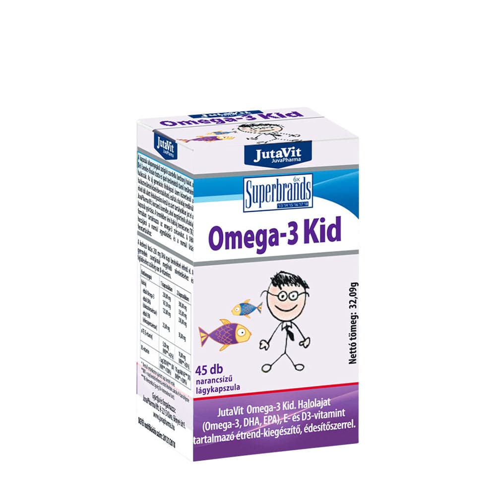 Jutavit Omega-3 Kid Orange – Fischöl für Kinder – Jutavit Verpackung