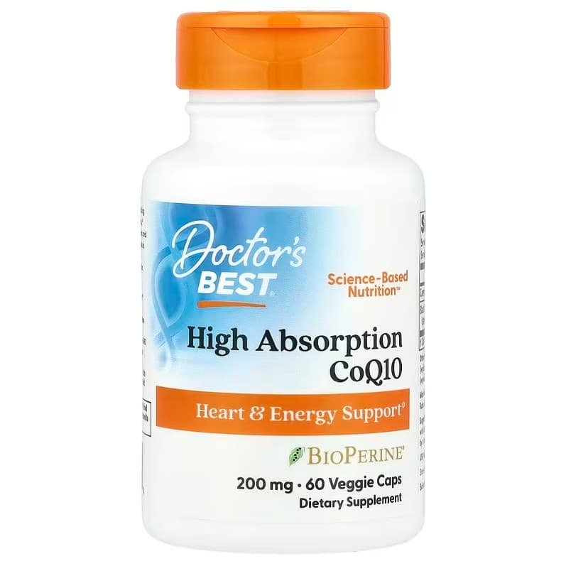 High Absorption CoQ10 with BioPerine 200mg - 60 Capsules | Doctor's Best