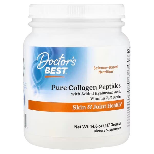 Doctor's Best Pure Collagen Peptides 417g pó – 30 porções