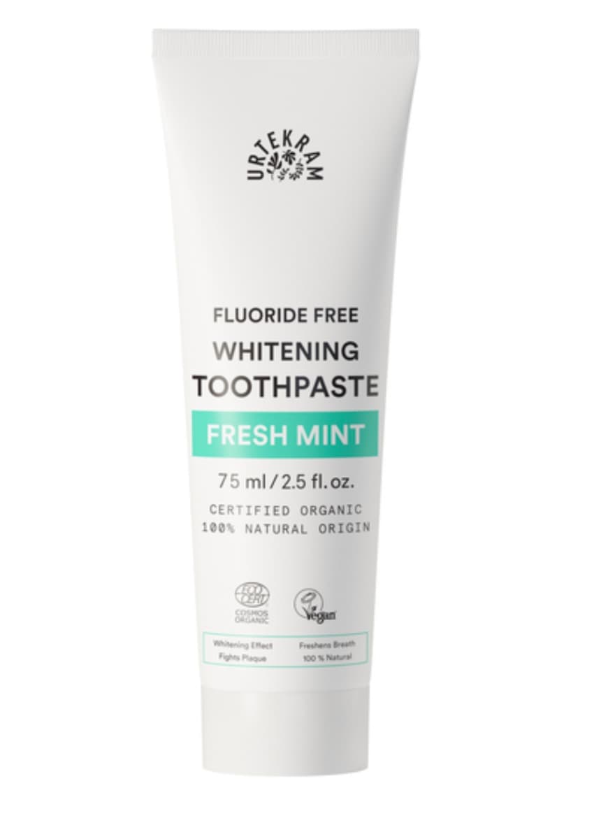 URTEKRAM Pasta de dientes fresca menta BIO 75 ml | EKO WITAL – Urtekram empaque