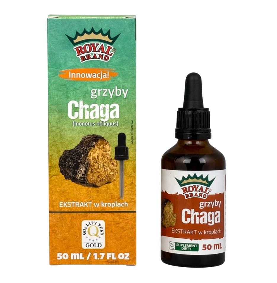 Royal Brand - Chaga Mushroom Extract - 50ml – Royal Brand förpackning