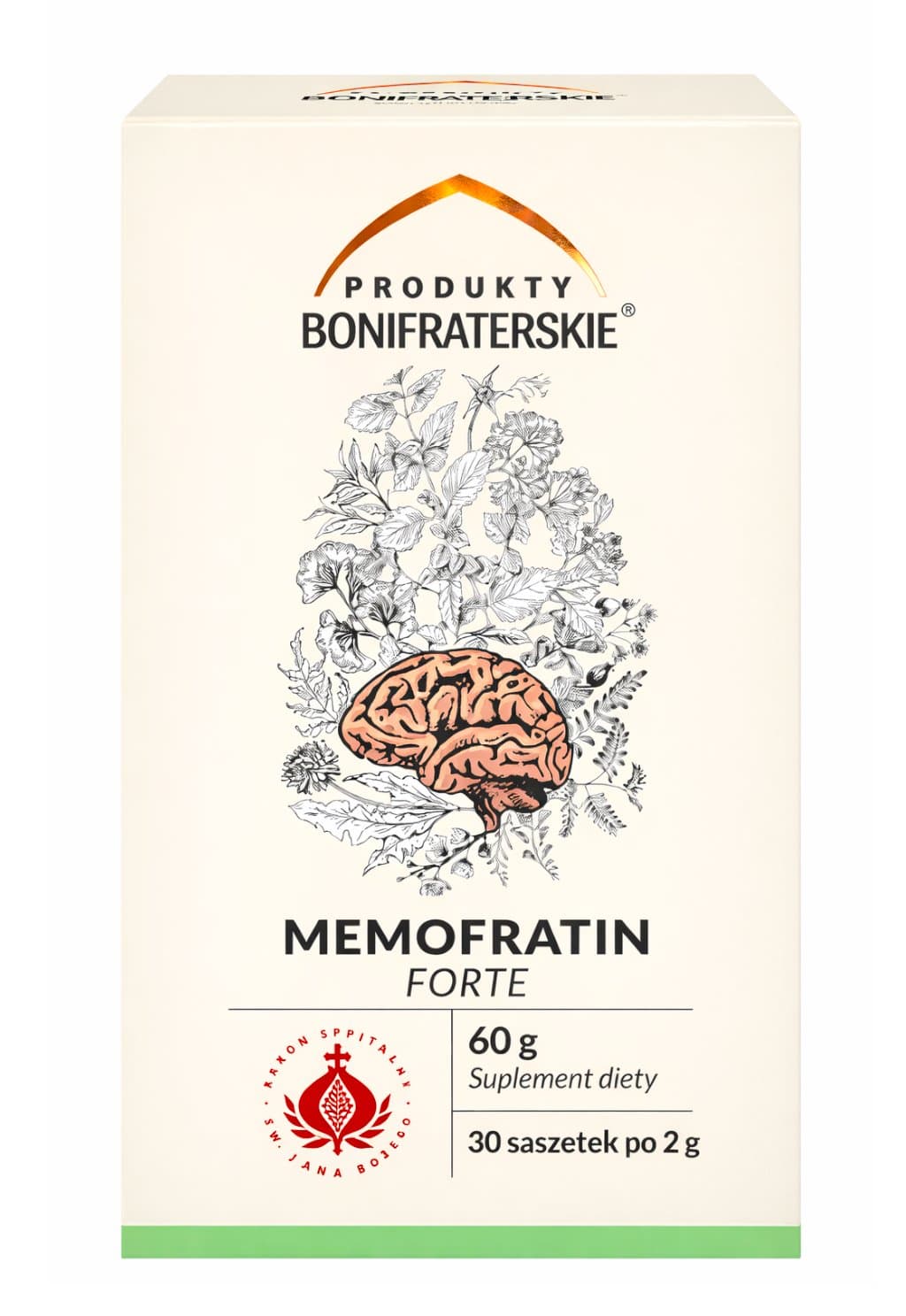 Produkty Bonifraterskie - Memofratin Forte kapsler 60 stk – Produkty Bonifraterskie confezione