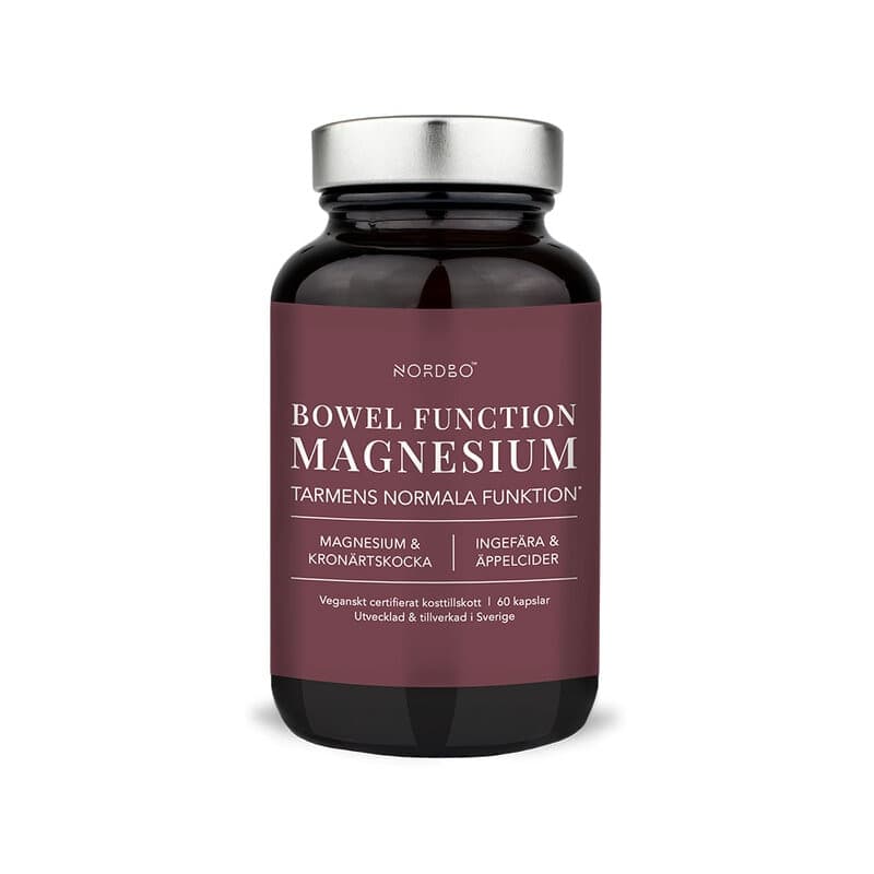 Bowel function Magnesium 60 capsules – Nordbo packaging