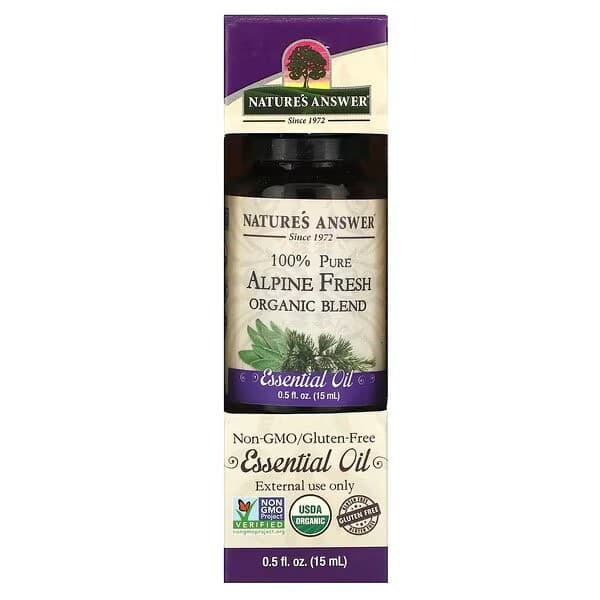Nature's Answer - Alpine Fresh Organic Blend Æterisk Olie - 15ml – Nature's Answer embalagem