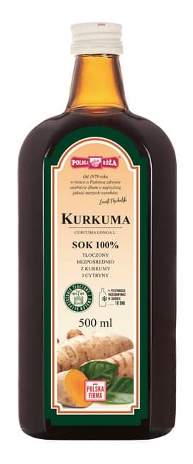 Polska Róża - Gurkmeja Juice 100% 500ml Utan Tillsatt Socker