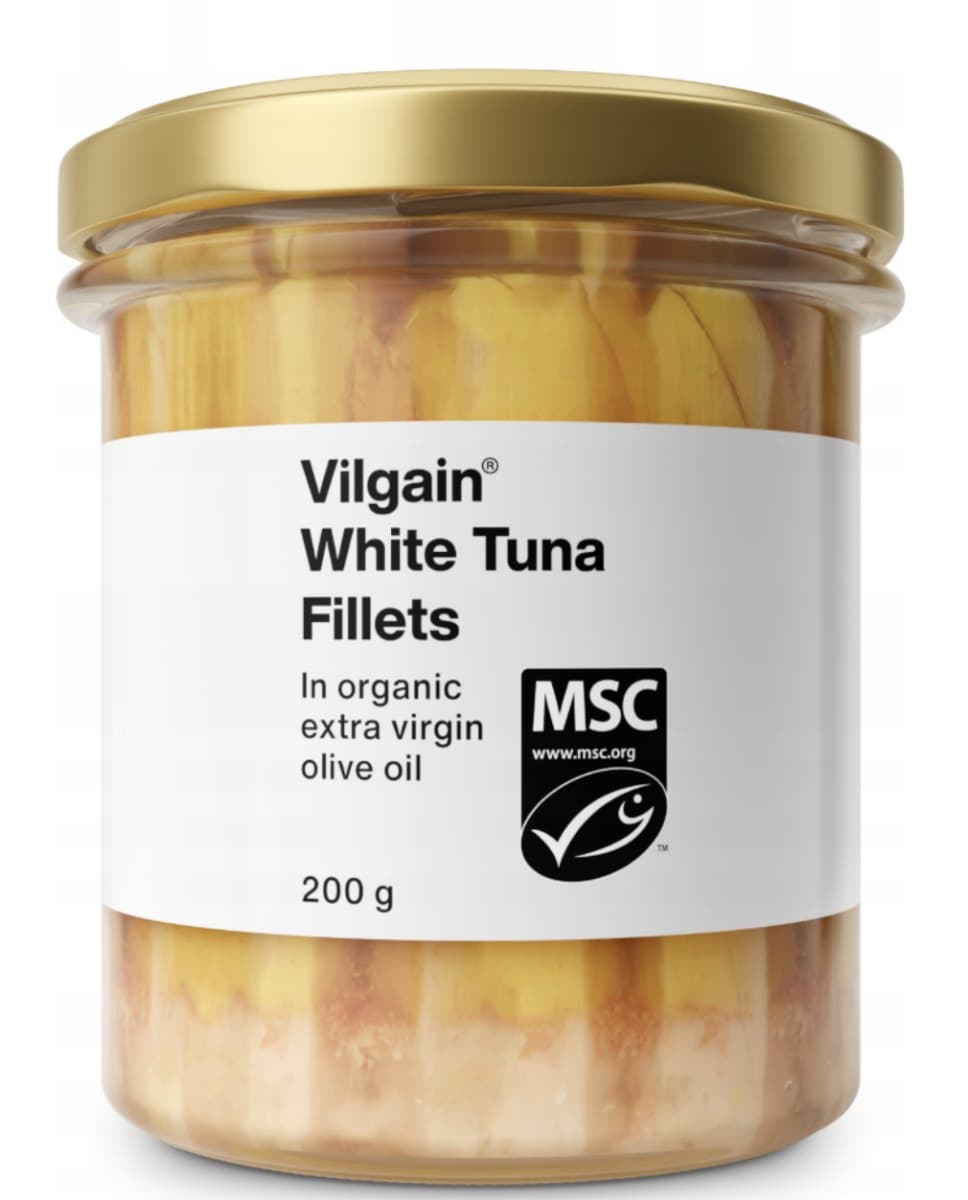 Vilgain Filety de atum branco em azeite de oliva extra virgem BIO 200 g