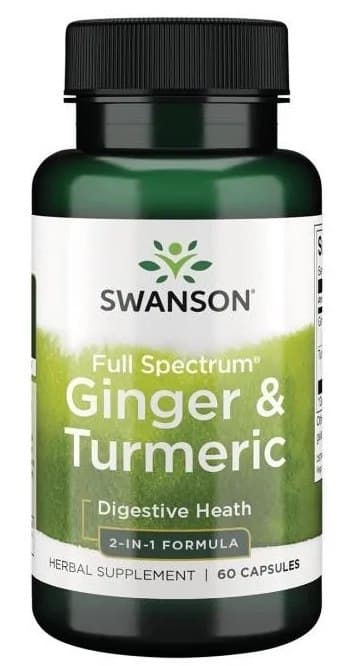 Swanson Ginger & Turmeric 300 mg - 60 kapsler