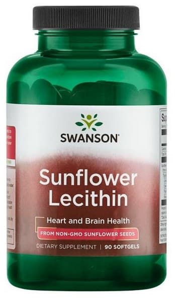 Swanson Sunflower Lecithin 90 myke gelatiner
