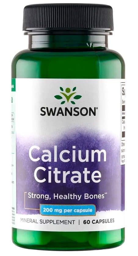 Swanson - Calcium Citrate, 200mg (60 capsules) – Swanson verpakking