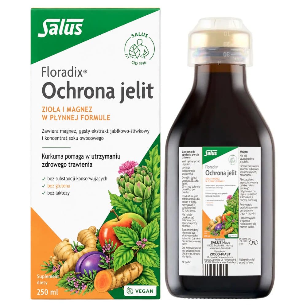 Floradix - Herbalny płynny preparat na jelita - 250ml – Floradix opakowanie