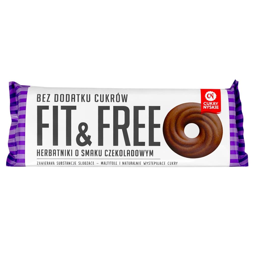 Cukry Nyskie - Chocolate Cookies Sugar-Free 120g – Cukry Nyskie verpakking