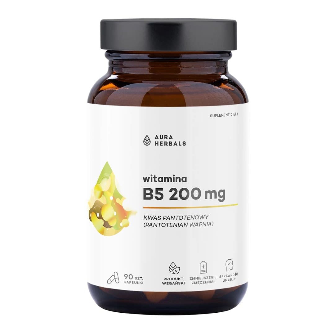 Aura Herbals Witamina B5 - 200mg - 90 kapsułek