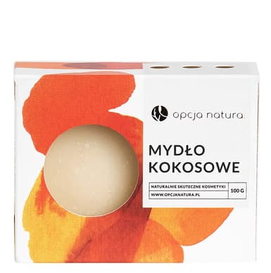 OPCJA NATURA - Kokostvål i fast form 100g OPCJA NATURA – Opcja Natura förpackning