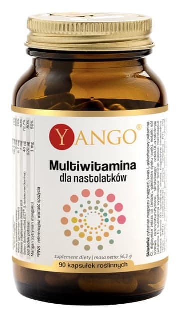 Yango - Multivitamin för tonåringar - 90 kapslar – Yango förpackning