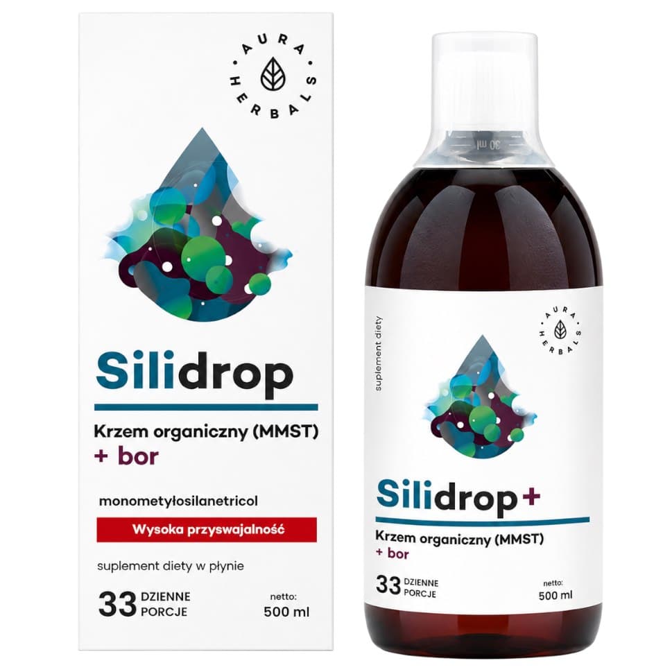 Aura Herbals Silidrop+ Sílica Orgânica (MMST) & Boro - 500ml