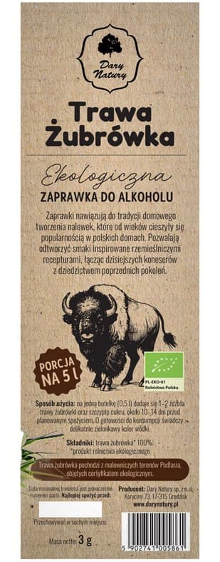 Dary Natury - Bison Grass (Żubrówka) – Dary Natury Verpackung