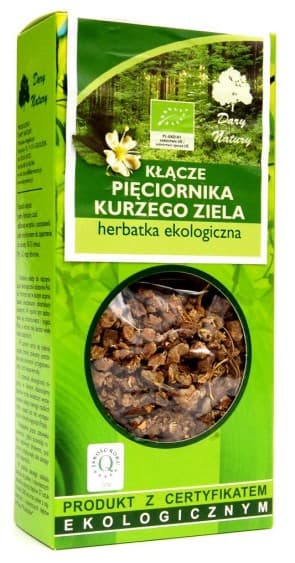 Pięciornik kurze ziele rhizome BIO 50g Dary Natury – Dary Natury packaging