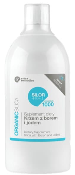 INVEX REMEDIES - Silor+B+J Organic gel líquido de sílica com boro e iodo – INVEX REMEDIES embalagem