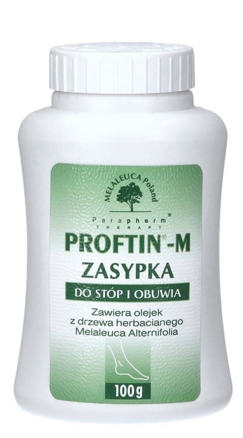 Melaleuca - Proftin-M Puder do stóp i butów - 100g – Melaleuca opakowanie