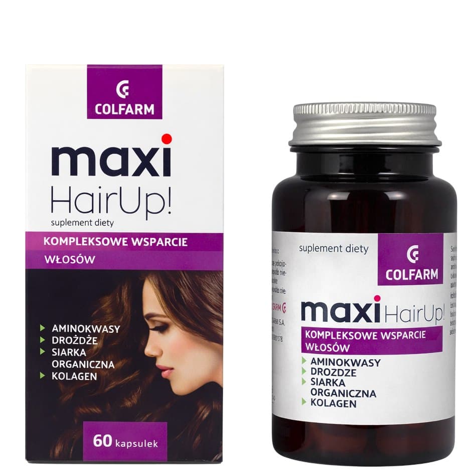 Colfarm - Maxi HairUp! 120 cápsulas – Colfarm empaque