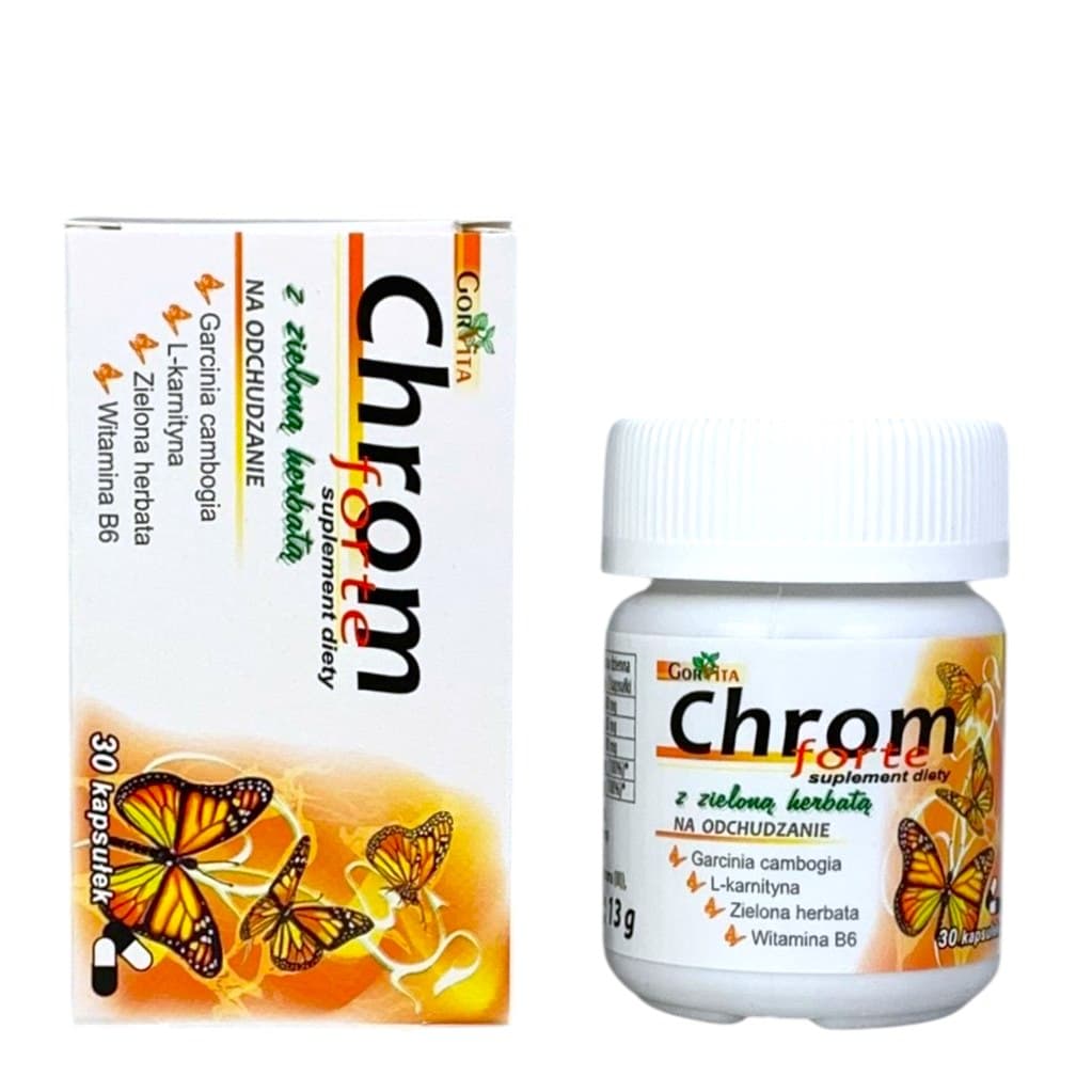 Gorvita - Chrom Forte with green te - 30 kapslar – Gorvita verpakking