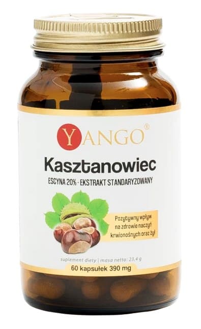 Yango Kastanje-extract 20% Escine – 60 Vegetarische Capsules