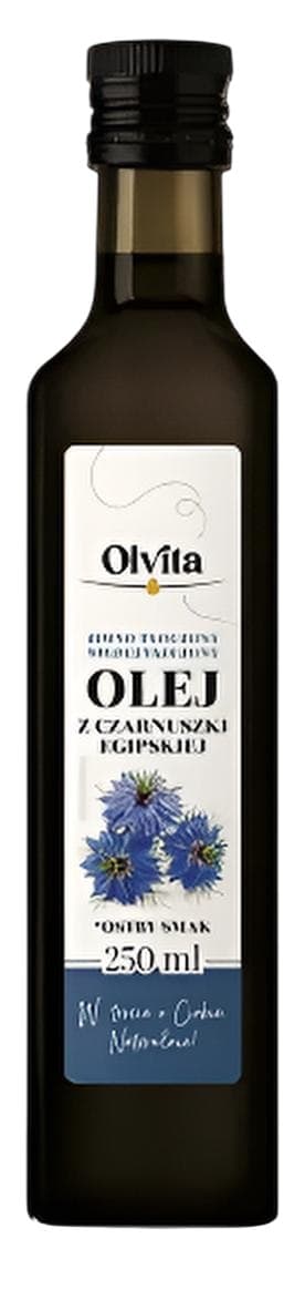 Olvita - Olej z czarnuszki tłoczony na zimno 250ml (Egipt) – Olvita opakowanie