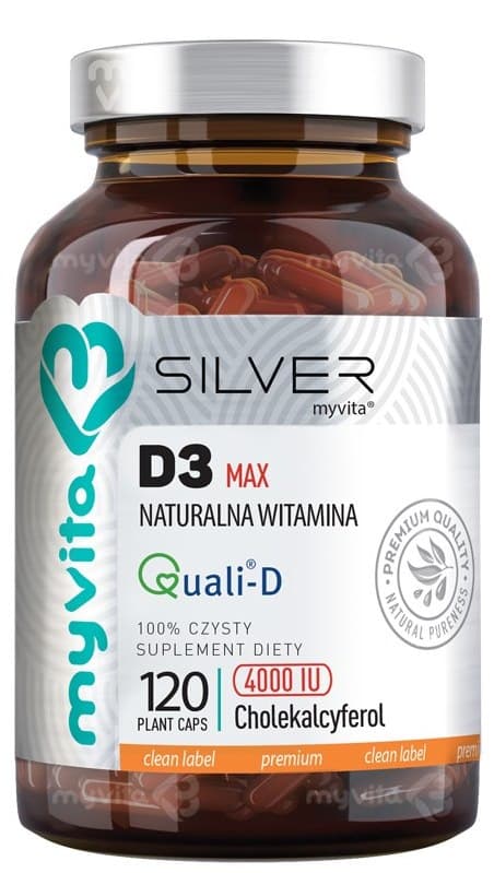 Vitamin D3 Max 4000IU - 120 Capsules – MyVita verpakking