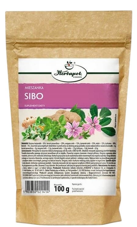 Herbapol Kraków - SIBO Mix, 60 cápsulas – Herbapol Kraków empaque