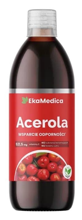 Eka Medica - Acerola Juice 100% 500ml – Eka Medica opakowanie