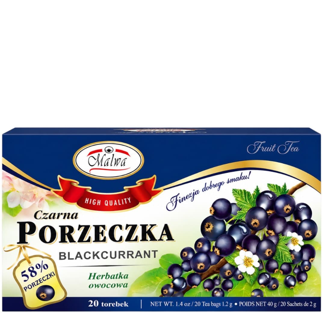 Malwa - Black Currant Tea 20 Påsar 2g | Shahira