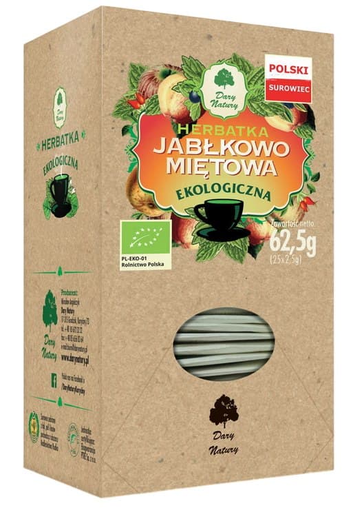 Dary Natury - Tè mela-menta biologico 25*2,5g