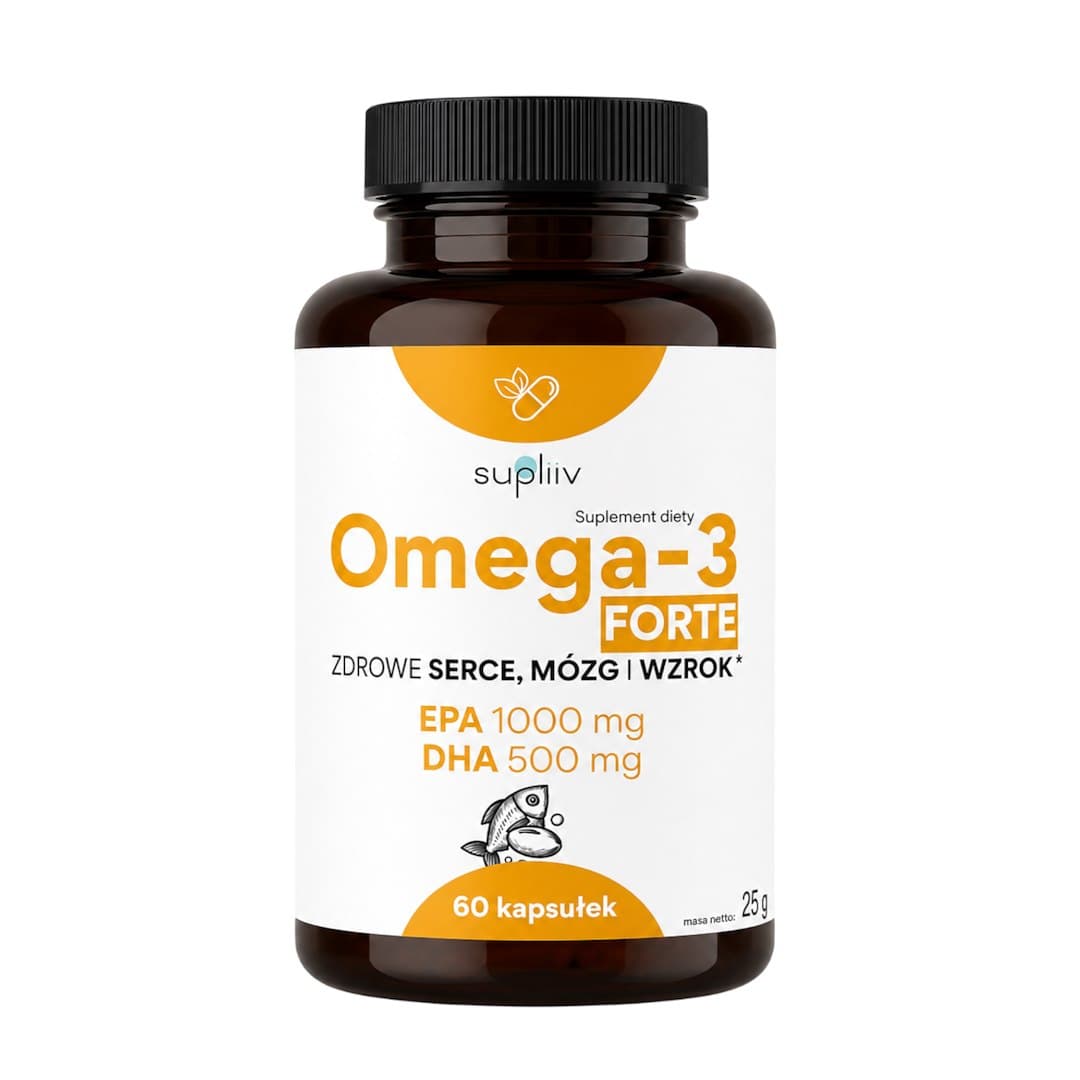 Supliiv - Omega-3 Forte 1000mg EPA 500mg DHA 250mg - 60 capsules