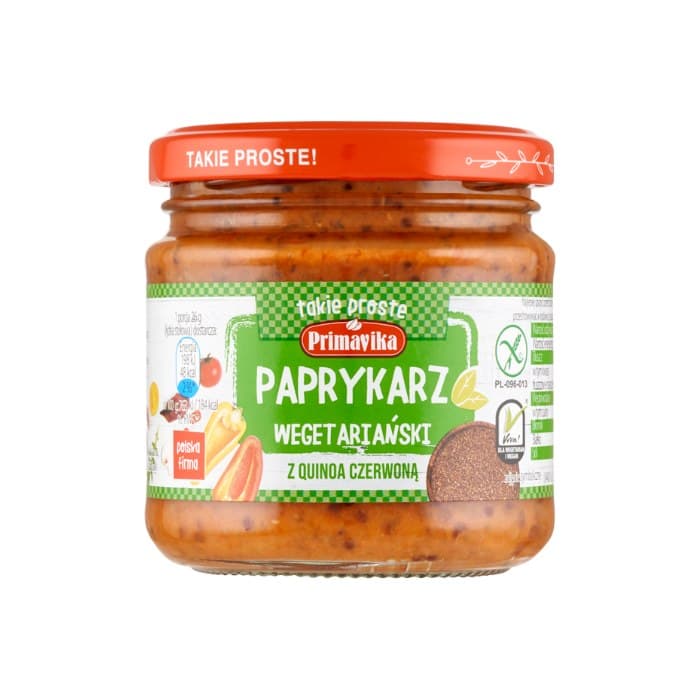 Primavika - Paprika Vegetarisk con Quinoa Roja 160g – Primavika empaque