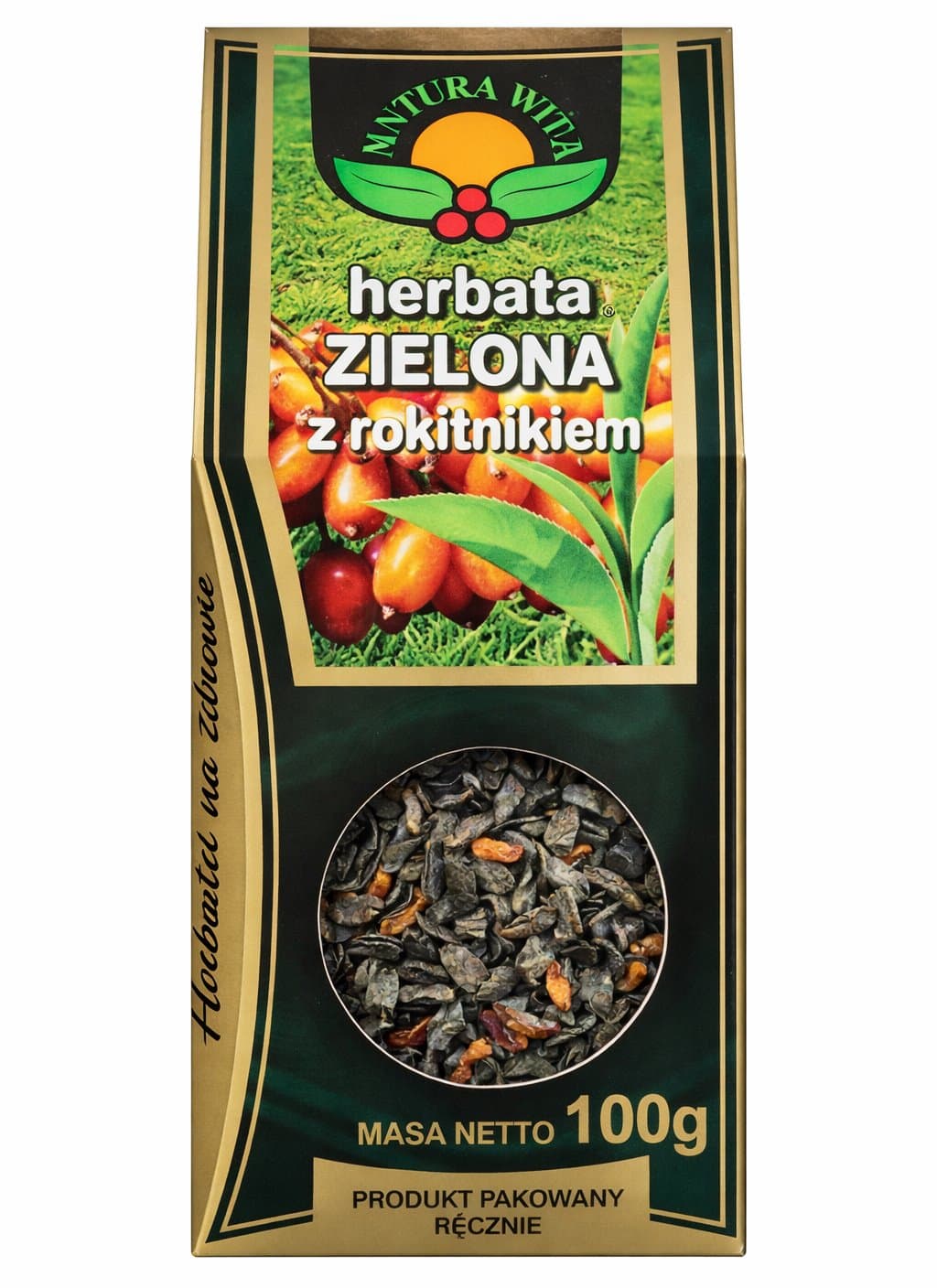 Natura-Wita Herbata Zielona Z Rokitnikiem 100g – Natura-Wita förpackning