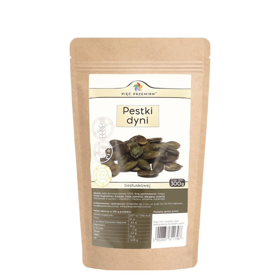Pięć Przemian - Semillas de calabaza peladas - 300g