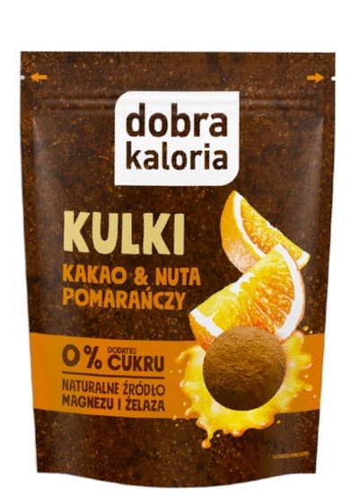 Dobra Kaloria - Kubara - Cocoa & Orange Note Balls 65g – Dobra Kaloria verpakking