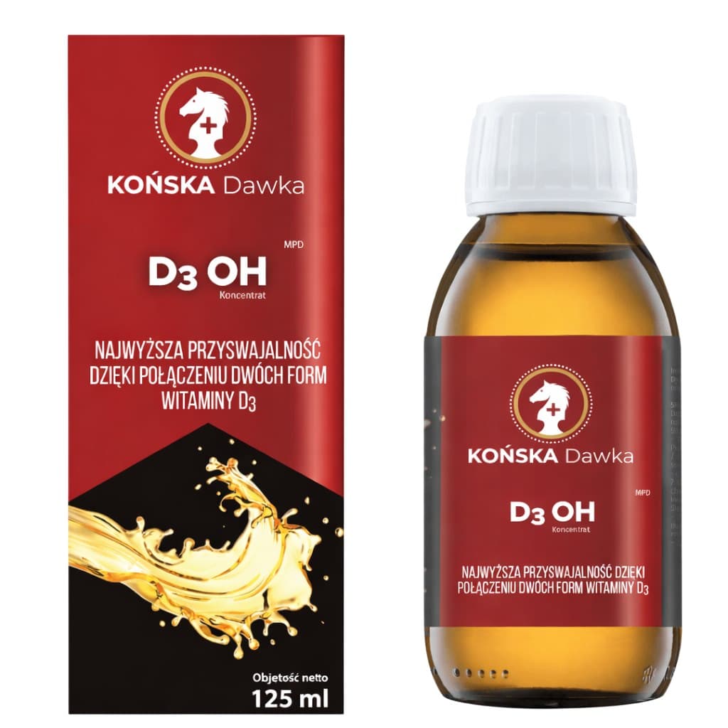 Końska Dawka - Vitamin D3 Oh Concentrate - 125ml – Końska Dawka verpakking