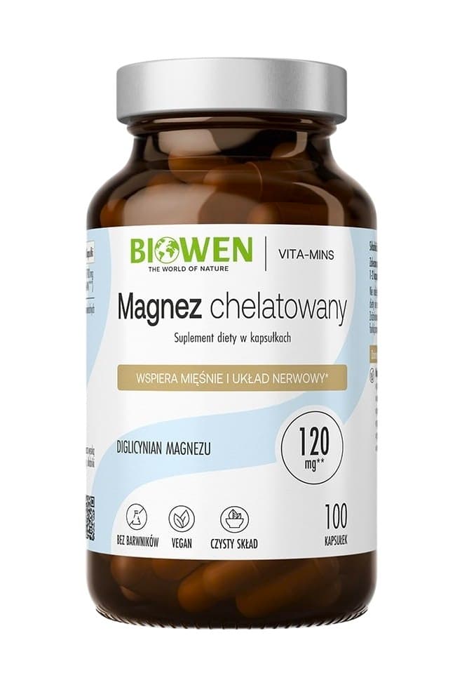 Biowen - Organic Chelated Magnesium Diglycinate - 100 capsules