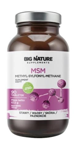 Big Nature - MSM - 90 Tabletter – Big Nature emballage