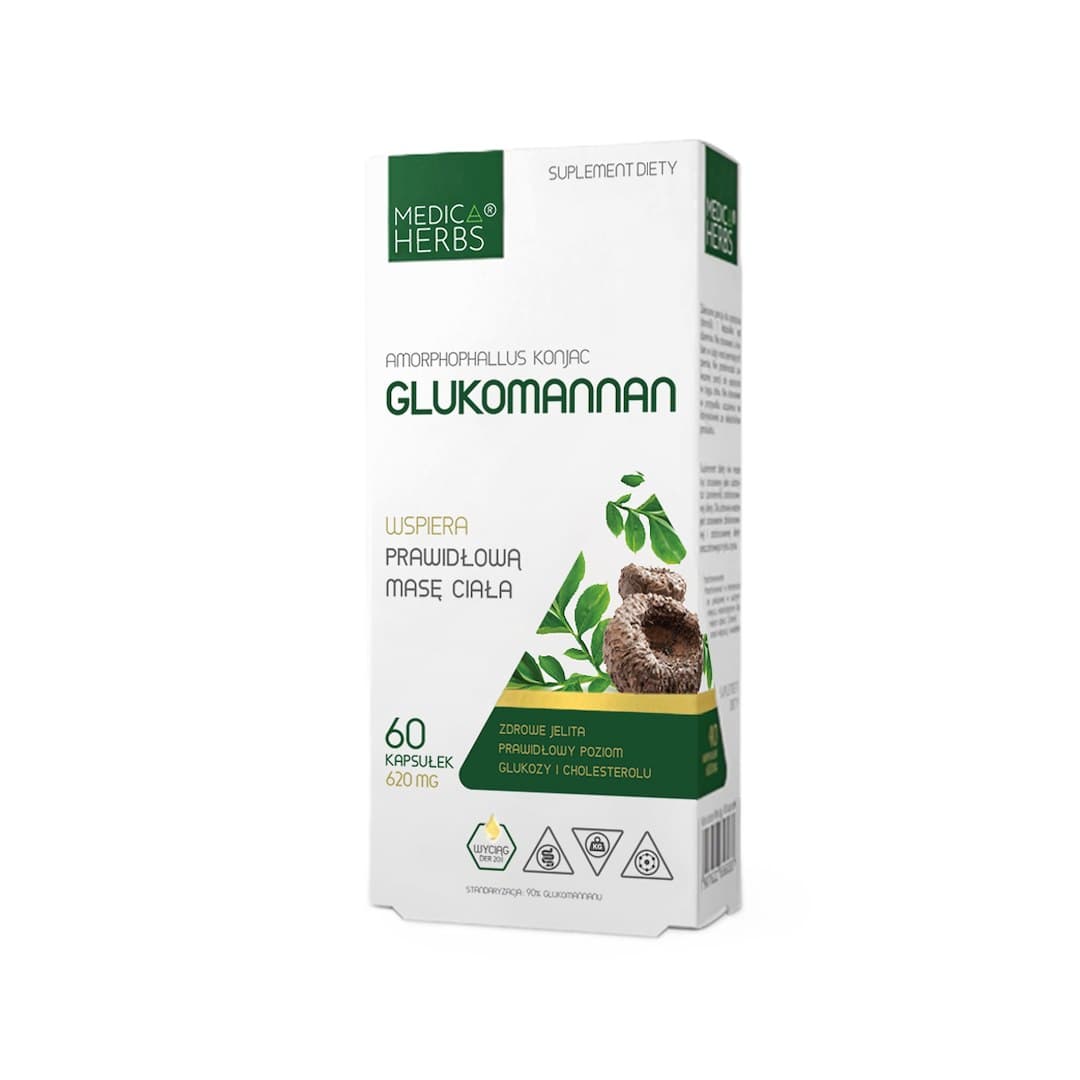 Medica Herbs - Glucomannan - 60 kapslar – Medica Herbs förpackning