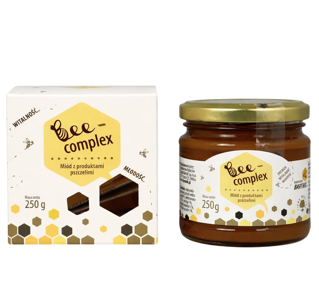 Bartnik - Bee Complex 250g (Miel + Pollen + Pierzga + Propolis + Gelée Royale) – Bartnik emballage